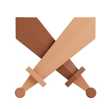 Kılıç Tahtası Oyuncak 3 Boyutlu Simge İllüstrasyonu