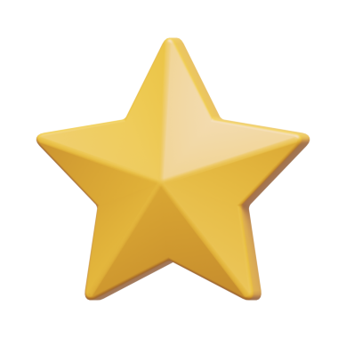 yıldız sarı 3D Simge İllüstrasyonu