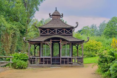 The Japanese House in the Japenese Garden at Samamas Manor St. Helier Jersey clipart