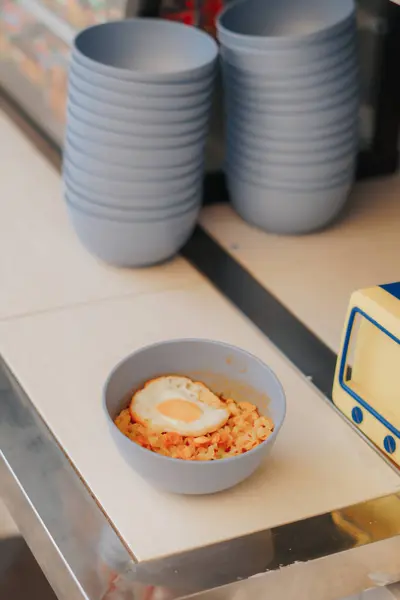 Bir yemeğin mutfak fotoğrafı.