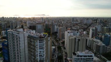 Jesus Maria bölgesinin hava aracı görüntüsü, Lima. Bulutlu bir öğleden sonra.