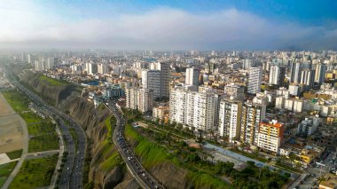 Peru, Lima kıyı manzaralı güzel bir öğleden sonra.