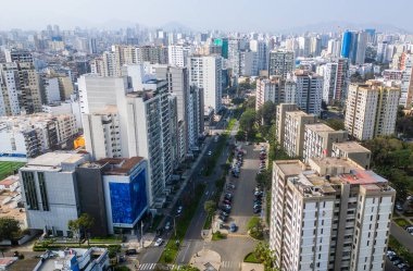 Jess Mara Bölgesi, Lima 'daki tarihi San Felipe Konutları üzerinde İHA Panoraması.