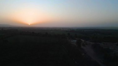 Güney Peru 'daki Ica manzarasına alacakaranlık manzarası.