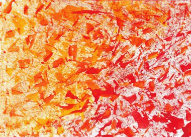 Grafik tasarımı için sıcak renklerde canlı suluboya deseni.