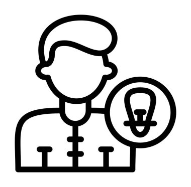 fikir simgesi, dış hat vektörü