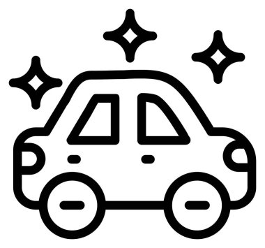 araba simgesi, vektör illüstrasyonu