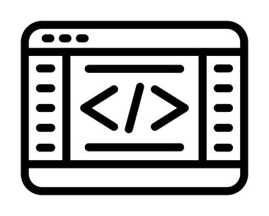 Web tasarım simgesi, vektör illüstrasyonu