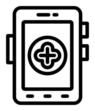 akıllı telefon simgesi ana hatlı vektör. Akıllı telefon. akıllı tablet