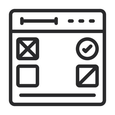 Tarayıcı penceresi web simgesi ana hat biçiminde