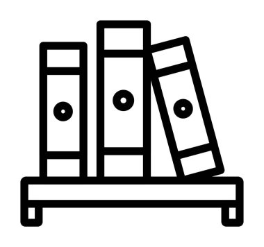 kitaplık vektörü ince çizgi simgesi