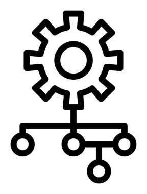 dişli simgesi, vektör çizimi