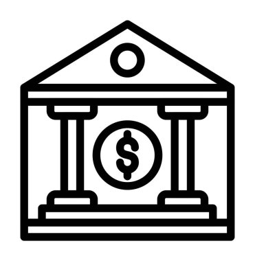 Doları vektör satırı simgesi