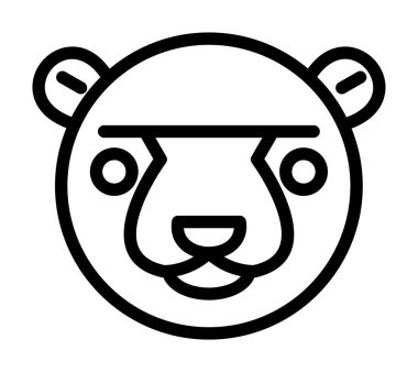 Ayı Panda simgesi, anahat stili