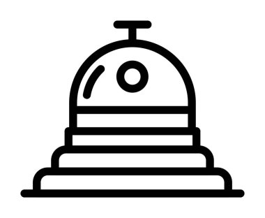 Otel ikonu. Web için otel vektör simgelerinin özet çizimi