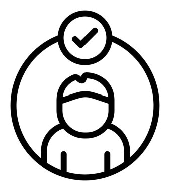 man simgesi vektör illüstrasyonu