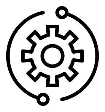 dişli simgesi vektör illüstrasyonu