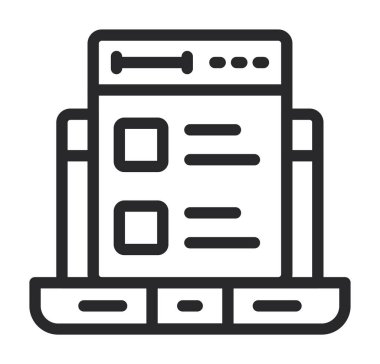 kağıt belge vektör çizgisi simgesi, özet vektör illüstrasyonu