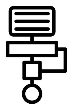 veri analiz çizgisi simgesi, vektör