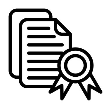 belge simgesi vektör illüstrasyonu