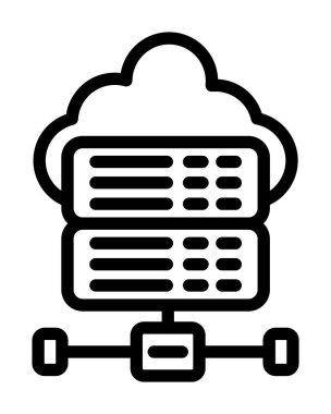 bulut hesaplama vektörü simgesi