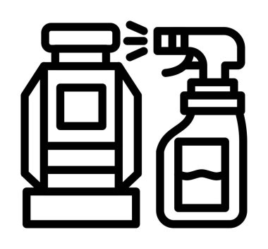 Sprey şişe simgesi, taslak biçimi