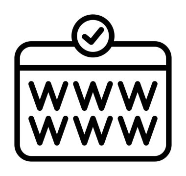 Web tarayıcı simgesi ana hatları vektörü. çevrimiçi tarayıcı