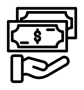 para vektörü ince çizgi simgesi