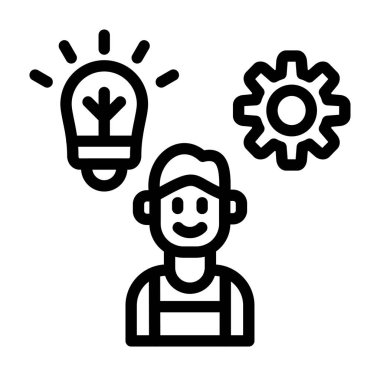 Ampul Simgesi, Vektör illüstrasyonu