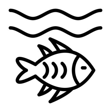Balık. Web simgesi basit illüstrasyon