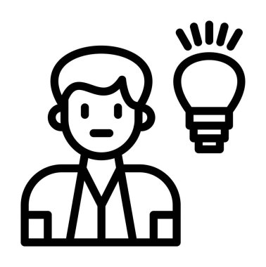 fikir yaratıcı simge, vektör illüstrasyonu