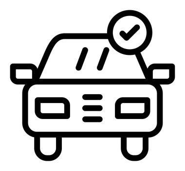 Araba sigortası simgesi ana hatlarıyla