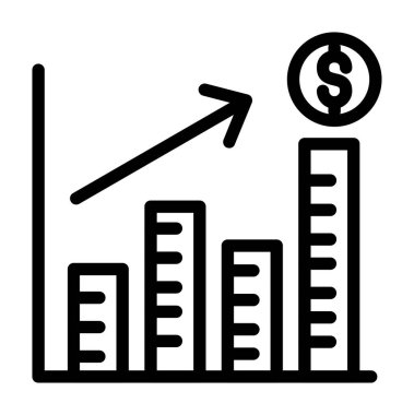 iş büyüme vektörü simgesi, grafik tasarımında kullanılabilir