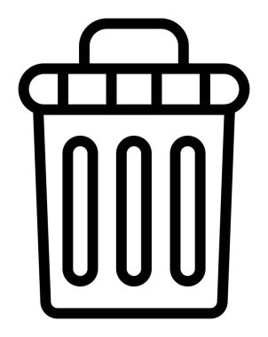 Çöp kutusu simgesi ana hatlar biçiminde