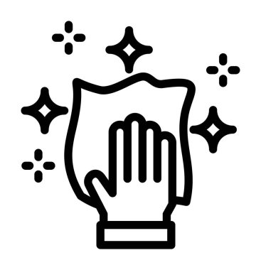 el ele tutuşan sihirli değnek çizgisi vektör çizimi