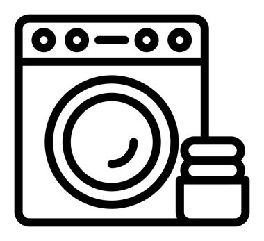 Çamaşır makinesi. Basit tasarım