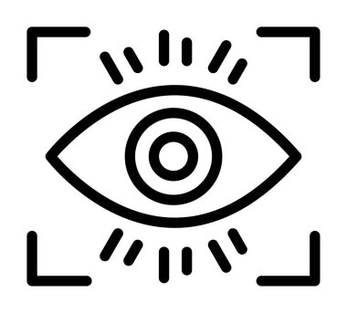 Göz. Web simgesi basit illüstrasyon