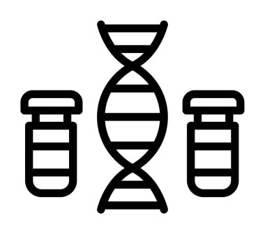 Düz biçimdeki DNA yapısının vektör simgesi