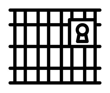 hapis vektörü ince çizgi simgesi