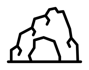 Rock rock ikonu. Web için kaya vektör simgelerinin özet çizimi