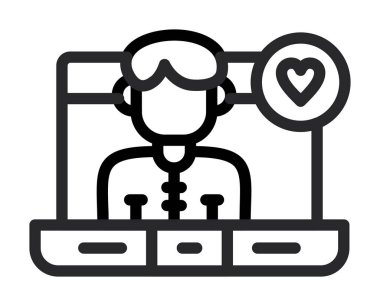 Video konferansı. Web simgesi