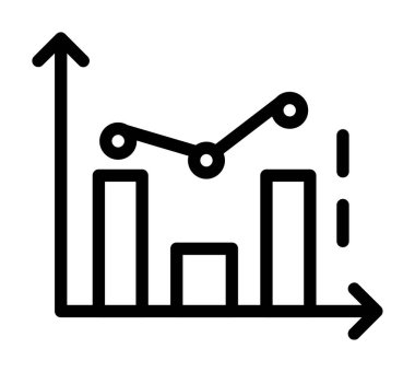 grafik çizgi vektör simgesi