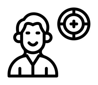 avatar vektörü ince çizgi simgesi