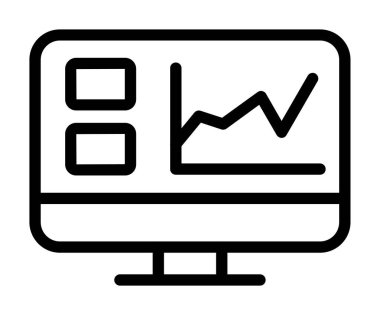 grafik vektörü ince çizgi simgesi