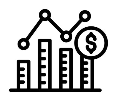 iş grafiği simgesi, vektör illüstrasyonu