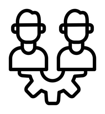 İki erkek ikonu olan iki arkadaş, taslak biçimi