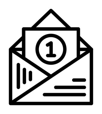 posta zarfı simgesi, vektör illüstrasyonu