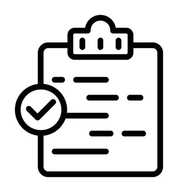 Kontrol listesi simgesi vektör illüstrasyonu