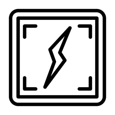 güç hattı simgesi vektör çizimi tasarımı