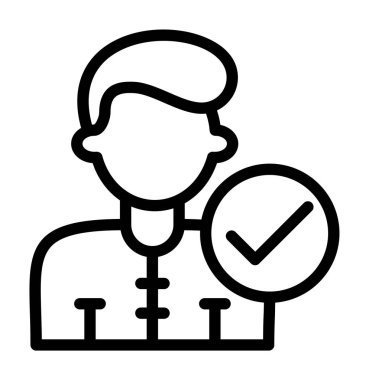 Bir işi olan yönetici, vektör illüstrasyonu